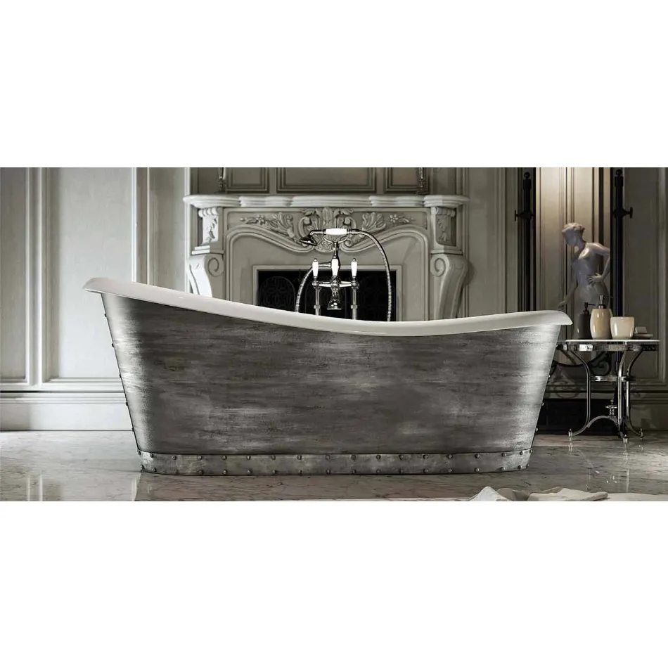 Vasca di design moderno freestanding in resina made in Italy, Furtei Viadurini