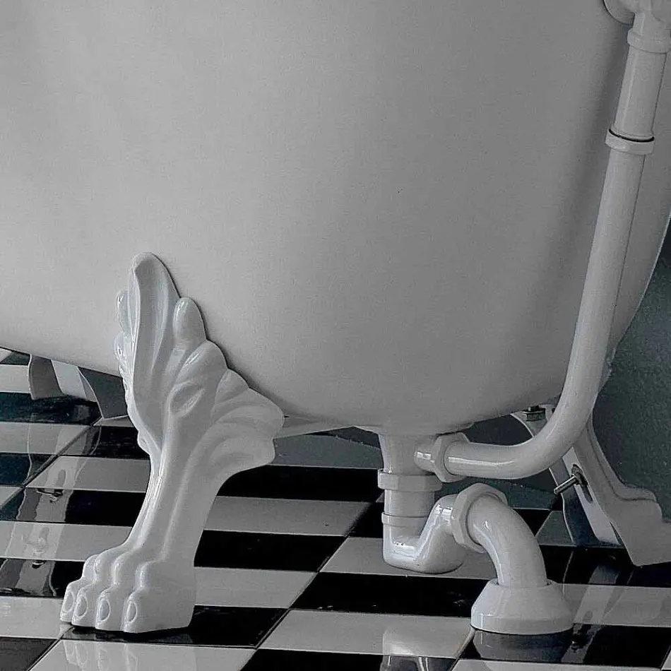 Vasca Freestanding  in Acrilico Stile Vintage, Made in Italy – Tabea Viadurini