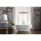 Vasca in Solid Surface con Esterno Bianco Matt Made in Italy - Ross  Viadurini