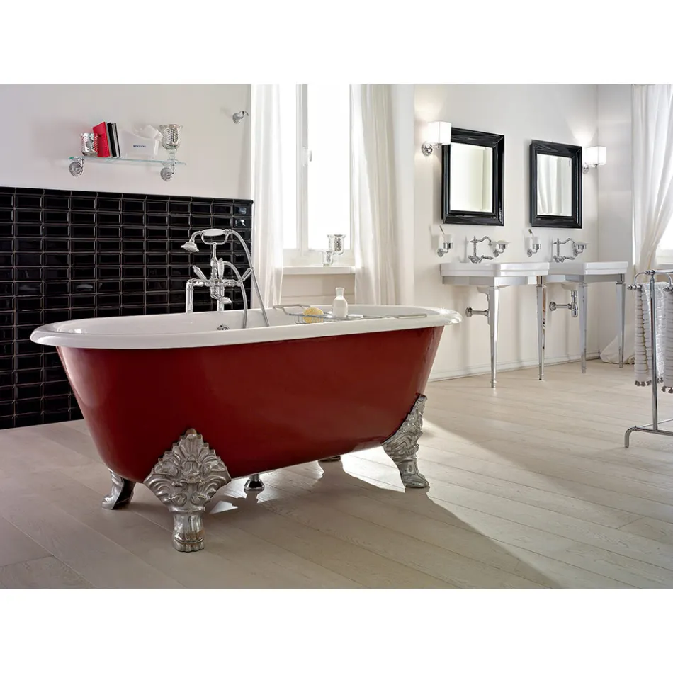 Vasca Vintage Freestanding con Piedini in Ghisa, Made in Italy – Naike Viadurini