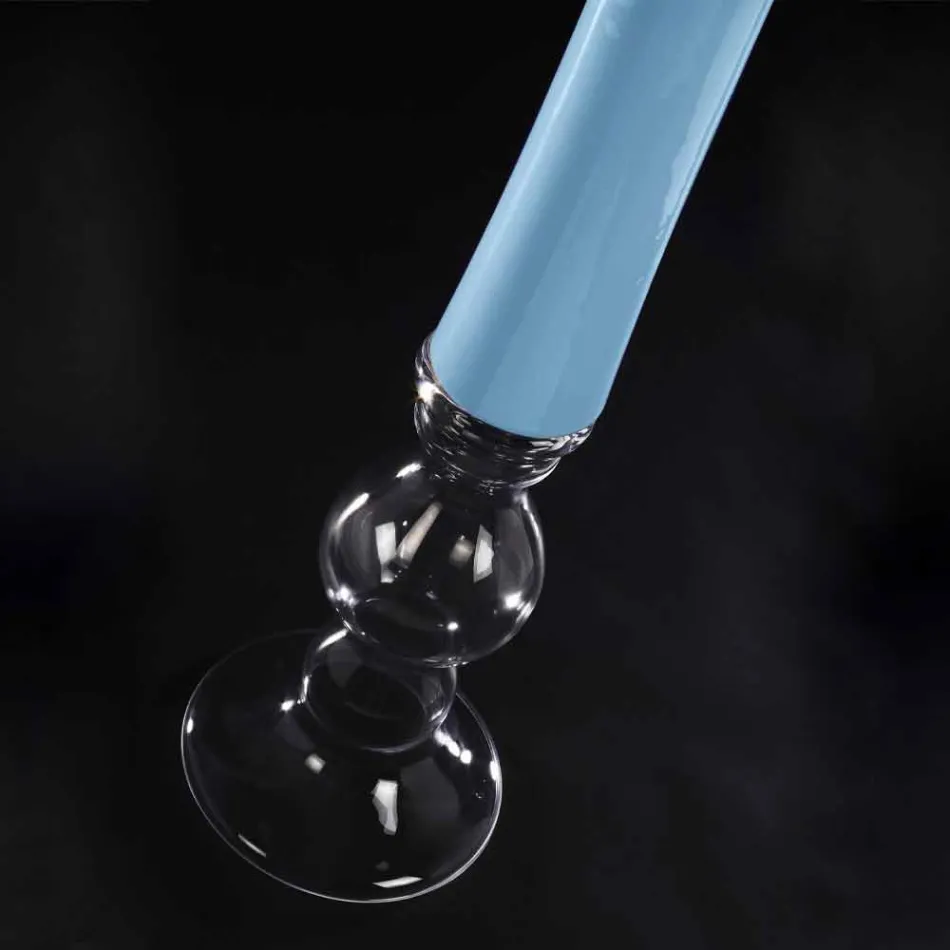 Vaso Alto Decorativo in Vetro Colorato Realizzato in Italia - Singapore Viadurini