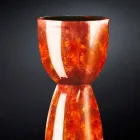 Vaso Alto in Polietilene Finitura Marmo o Radica Realizzato in Italia - Renata Viadurini