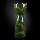 Vaso Alto in Polietilene Finitura Marmo o Radica Realizzato in Italia - Renata Viadurini