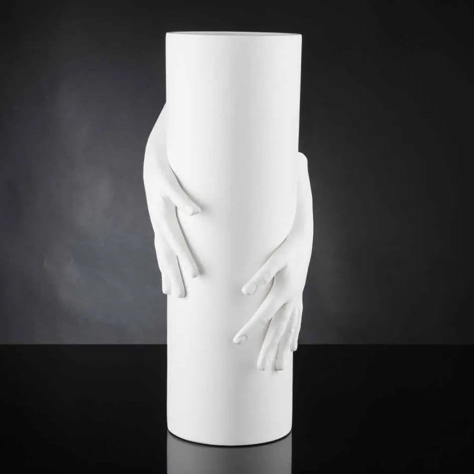 Vaso Alto per Interni in Ceramica Lavorata Artigianalmente in Italia - Monte Viadurini
