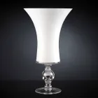 Vaso Artigianale in Vetro Soffiato Bianco o Oro 24k Made in Italy - Canberra Viadurini