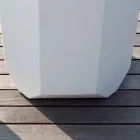Vaso Bianco da Interno o Esterno in Plastica di 3 Misure - Gem by Myyour Viadurini