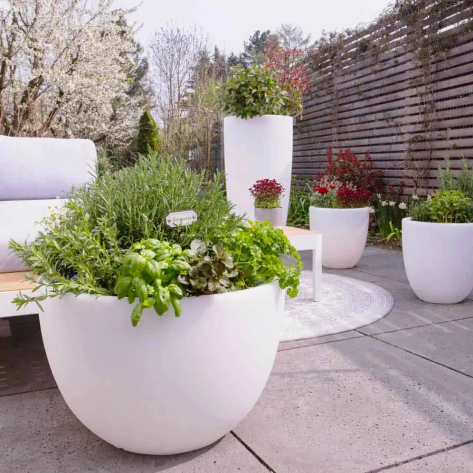 Vaso con Illuminazione Led o Solare Design Moderno di Varie Misure - Svasostar Viadurini