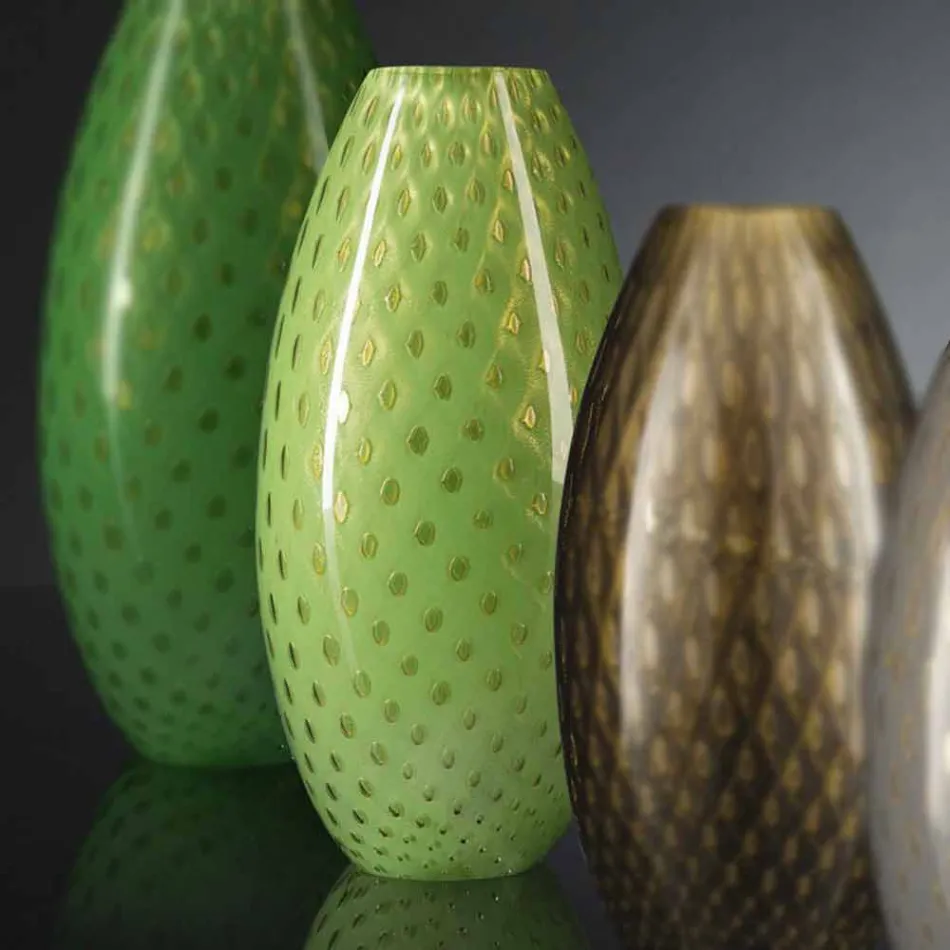Vaso da Interno in Vetro Soffiato di Murano Colorato Made in Italy - Asper Viadurini