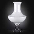 Vaso da Interno Moderno in Vetro Bianco e Trasparente Made in Italy - Portos