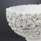 Vaso Decorativo da Interno in Ceramica Biana con Decoro Made in Italy - Camogli Viadurini