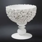 Vaso Decorativo da Interno in Ceramica Biana con Decoro Made in Italy - Camogli Viadurini