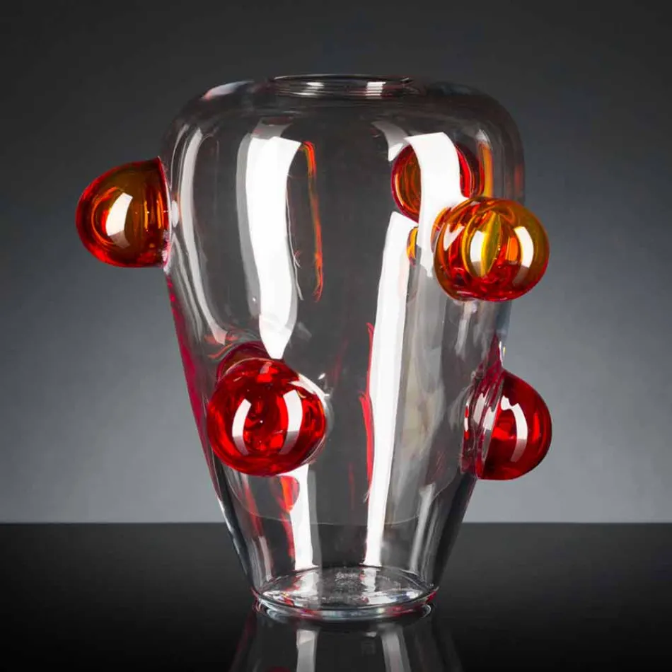 Vaso Decorativo da Interno in Vetro Soffiato di Murano Made in Italy - Rovigo Viadurini