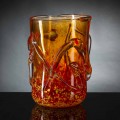 Vaso Decorativo in Vetro Soffiato di Murano Arancione Made in Italy - Mister