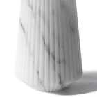 Vaso di Decoro Marmo Bianco Carrara o Nero Portoro a Righe Design - Cairo Viadurini