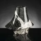 Vaso Elegante per Interni in Marmo Bianco e Nero Made in Italy - Originale Viadurini