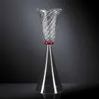 Vaso Elegante per Interni in Vetro Soffiato di Murano Made in Italy - Inverso Viadurini