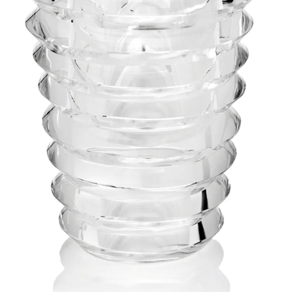 Vaso in Cristallo Design Originale ad Anelli Lusso Made in Italy - Mexto Viadurini