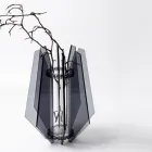 Vaso in Metacrilato Fumè e Vetro dal Design Elegante Made in Italy - Vetria Viadurini