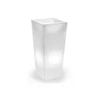 Vaso Luminoso da Interno Alto in Polietilene perla Made in Italy - Devid Viadurini