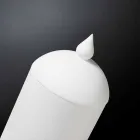 Vaso Moderno in Ceramica Bianca Lavorata a Mano Realizzato in Italia - Chantal Viadurini
