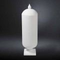 Vaso Moderno in Ceramica Bianca Lavorata a Mano Realizzato in Italia - Chantal