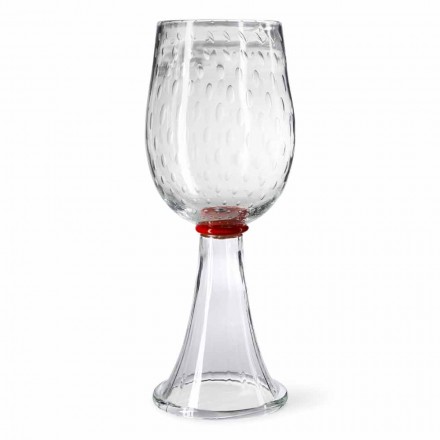 Vaso Moderno in Vetro Soffiato di Murano Trasparente Made in Italy - Copernico Viadurini