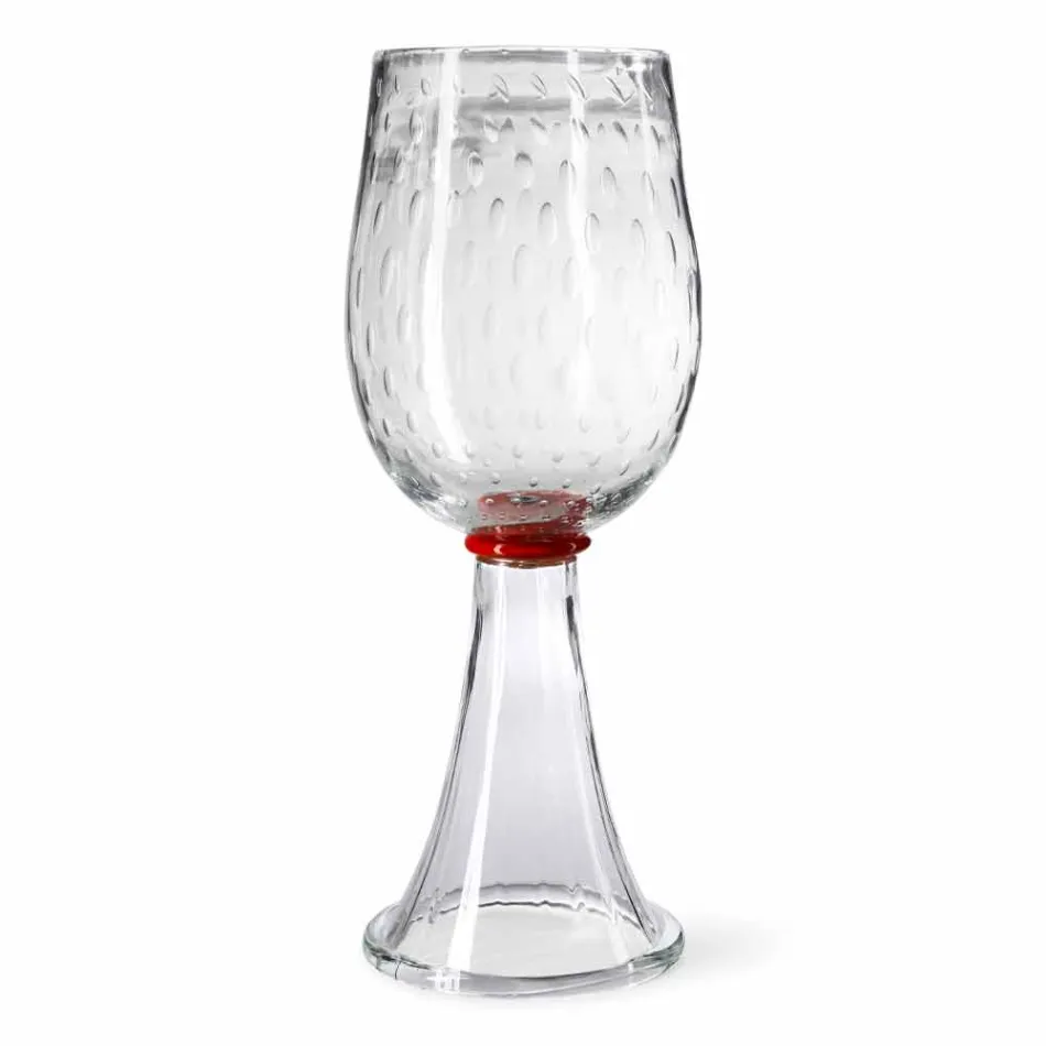 Vaso Moderno in Vetro Soffiato di Murano Trasparente Made in Italy - Copernico Viadurini