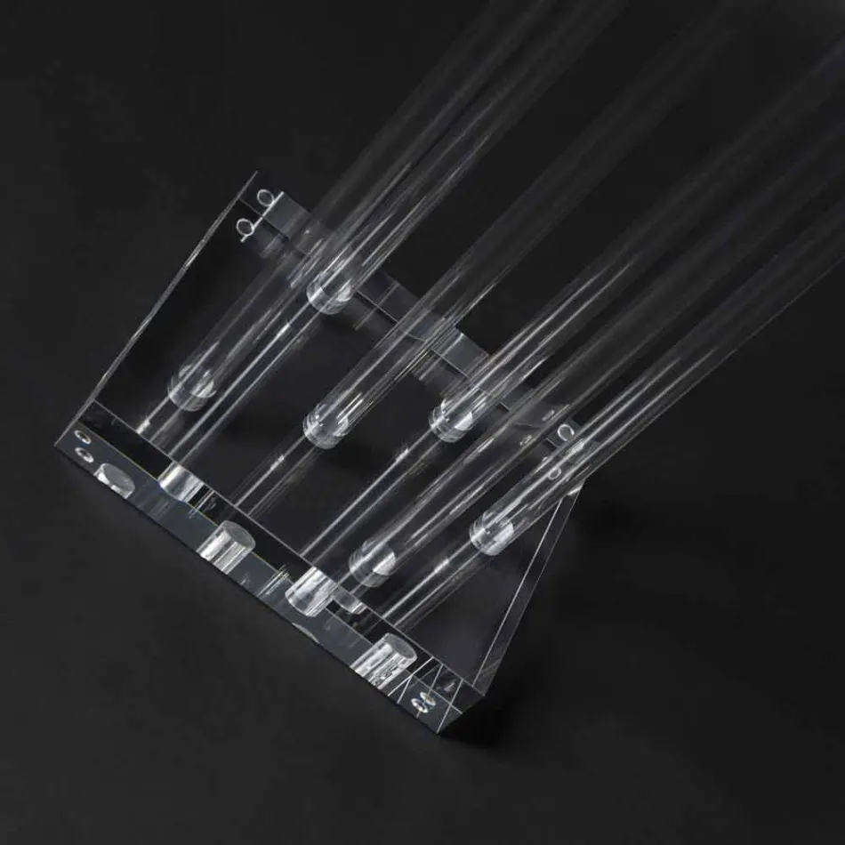 Vaso per Interni in Plexiglass Trasparente Realizzato in Italia - Fortunato Viadurini