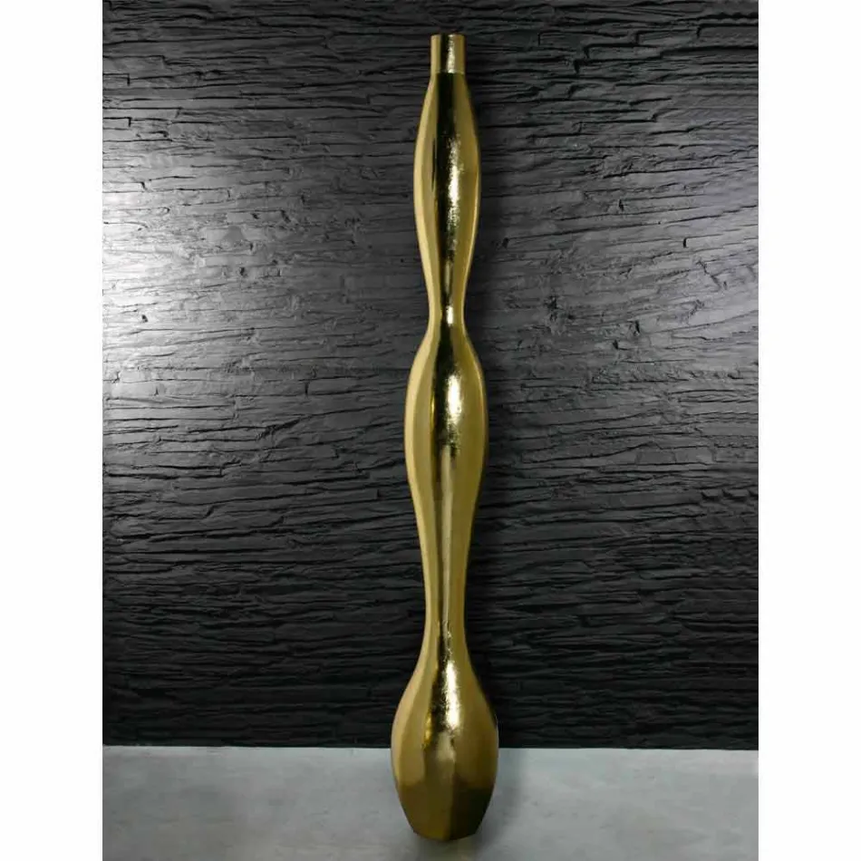 Vaso per Interni in Resina Finitura Foglia Oro o Argento Made in Italy - Quarto Viadurini