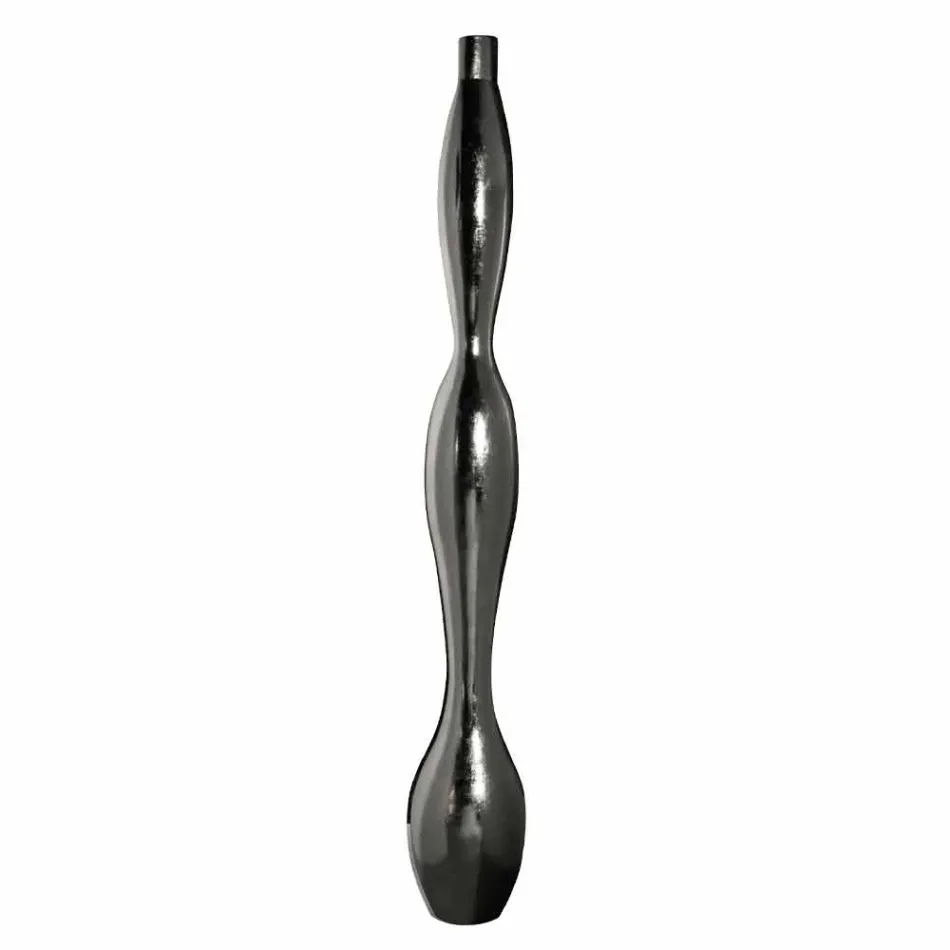 Vaso per Interni in Resina Finitura Foglia Oro o Argento Made in Italy - Quarto Viadurini
