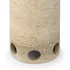 Vaso/Portacandele Cilindrico in Marmo Satinato Made in Italy - Shoyo Viadurini