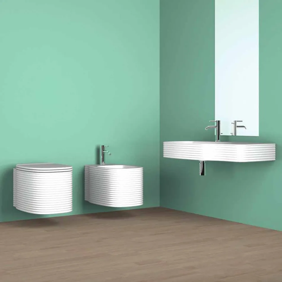 Vaso sospeso in ceramica di design moderno fatto in Italia, Amleto Viadurini