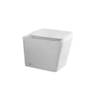 Vaso Wc a Terra con Sedile Soft Close in Ceramica dal Design Moderno - Giunco Viadurini