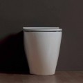 Vaso WC moderno in ceramica bianca Shine Square Rimless made in Italy 