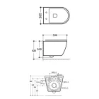 Vaso Wc Sospeso Tecnologia Rimless e Sedile Soft Close in Ceramica - Ginepro   Viadurini