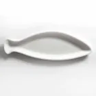 Vassoio da Cucina in Marmo Bianco di Carrara Fatto a Mano in Italia - Fish Viadurini