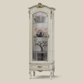 Vetrina Classica con Anta e Cassetto Legno Bianco Made in Italy - Cheverny