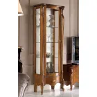 Vetrina Classica con Anta in Legno Bianco o Noce Made in Italy - Caligola Viadurini