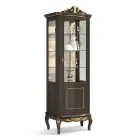 Vetrina Classica in Legno Noce Bianco o Moka Made in Italy - Chantilly Viadurini