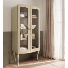 Vetrina Completa di Due Ante e Tre Ripiani in Vetro Made in Italy - Candy Viadurini