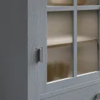 Vetrina da Soggiorno in Legno Massello di Abete Interamente Realizzato in Italia - Pascual Viadurini