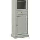 Vetrinetta con 1 Anta in Vetro, 1 Cassetto e 1 Anta in Legno Made in Italy - Camene Viadurini