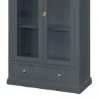 Vetrinetta in Legno con 1 Cassetto, 2 Ante e 2 Ripiani Made in Italy - Nanna Viadurini