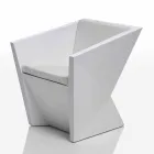 Vondom Faz poltrona da giardino laccata bianca di design moderno Viadurini