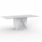 Vondom Faz tavolo da giardino laccato bianco L200xP100cm di design Viadurini