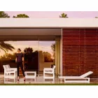 Vondom Frame lettino da giardino di design in polietilene bianco Viadurini