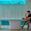 Vondom Ufo tavolo da esterno bianco di design L200xP100 cm