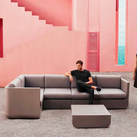 Vondom Ulm composizione salotto da giardino di design taupe Viadurini