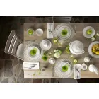 Zuppiera Grande e Vassoio in Porcellana Bianca Design Decorato - Gimignano Viadurini